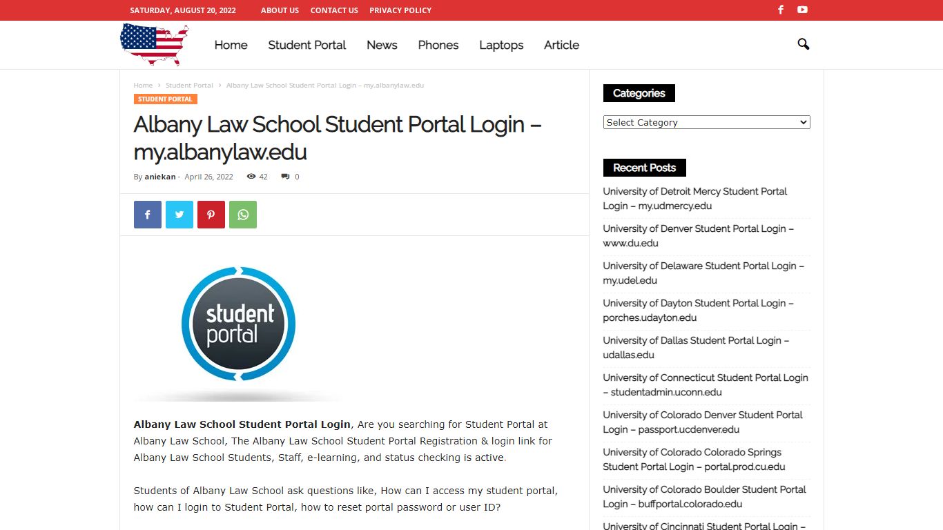 Albany Law School Student Portal Login – my.albanylaw.edu