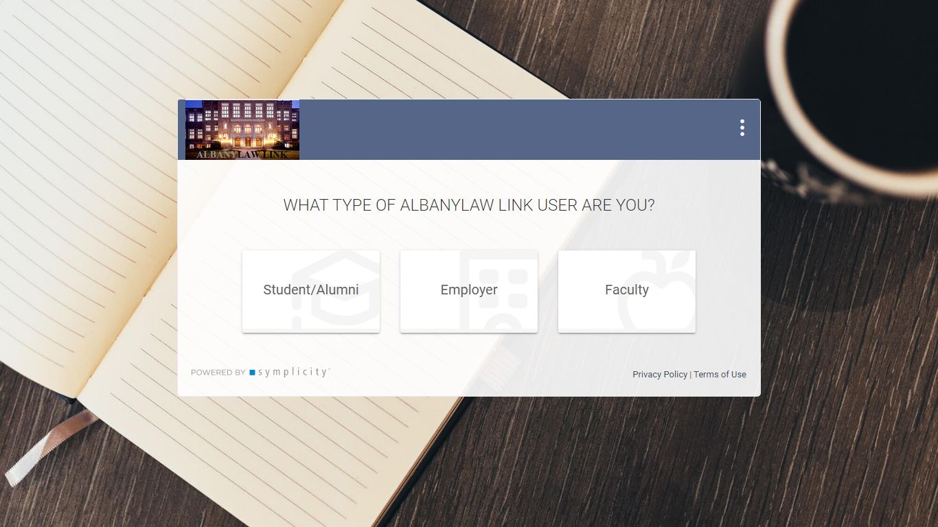 WHAT TYPE OF ALBANYLAW LINK USER ARE YOU? - Symplicity
